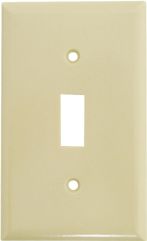 EATON Wiring Toggle 1-Gang Standard Size Wallplate, Ivory 2134V-BOX