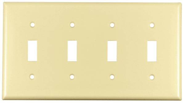 Cooper Wiring 4g Std Ivory Toggle Plate 2154V-BOX
