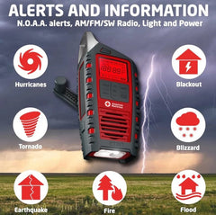 American Red Cross ARCODYSSEY Hand Crank Emergency Radio Red