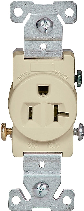 Cooper Wiring Devices 20 AMP 120 Volt Single Receptacle - Ivory Boxed 1877V-BOX