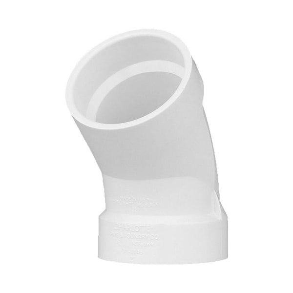 CHARLOTTE PIPE 2 DWV 1/8 BEND HUB X HUB DWV (DRAIN, WASTE AND VENT) (1 Unit Piece) PVC003211000