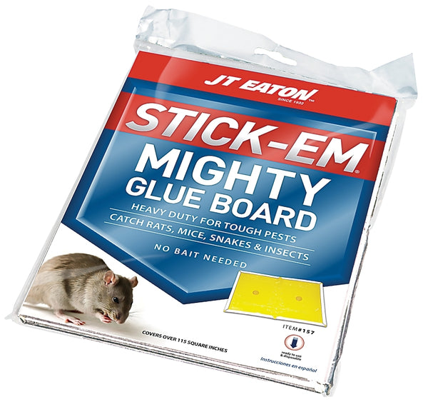 J T Eaton 157 StickEm Mighty Glue Board for Rats, Mice, Insects and More