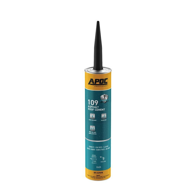 APOC Black Asphalt Roof Cement 10 oz AP-1099