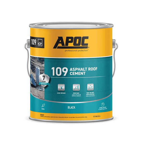 Gardner APOC 109 Rain-Proof Wet & Dry Roof Cement, 1 Gallon, Patch Splits, Cracks & Seams in Roofs, Chimneys, Vent Pipes, Gravel Guards, Downspouts & More AP-1091