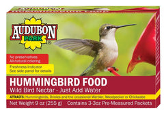 Audubon Park Hummingbird Food Wild Bird Nectar, Hummingbird Food for Outside Feeder, (3) 3-oz. Pre-Measured Packets 1661