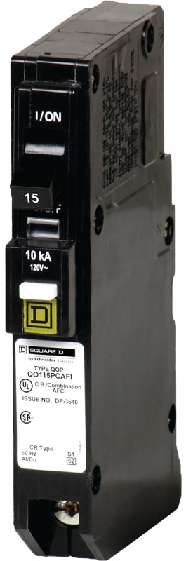Square D by Schneider Electric QO Plug-On Neutral 15 Amp Single-Pole CAFCI Circuit Breaker QO115PCAFIC