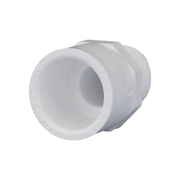 CHARLOTTE PIPE 1/2 SCH 40 MALE ADAPTER MPT X S PRESSURE (1 Unit Piece) PVC 02109 0600