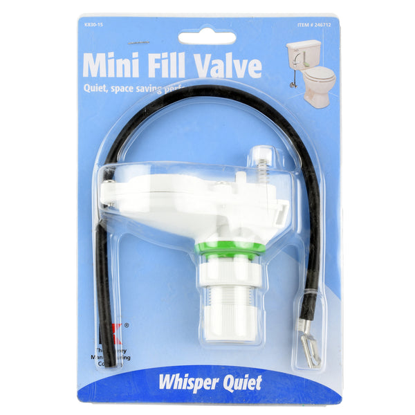 Plumb Pak, White Keeney K830-15 Toilet Fill Valve Mini Pilot Anti-Siphon, Pack of 1