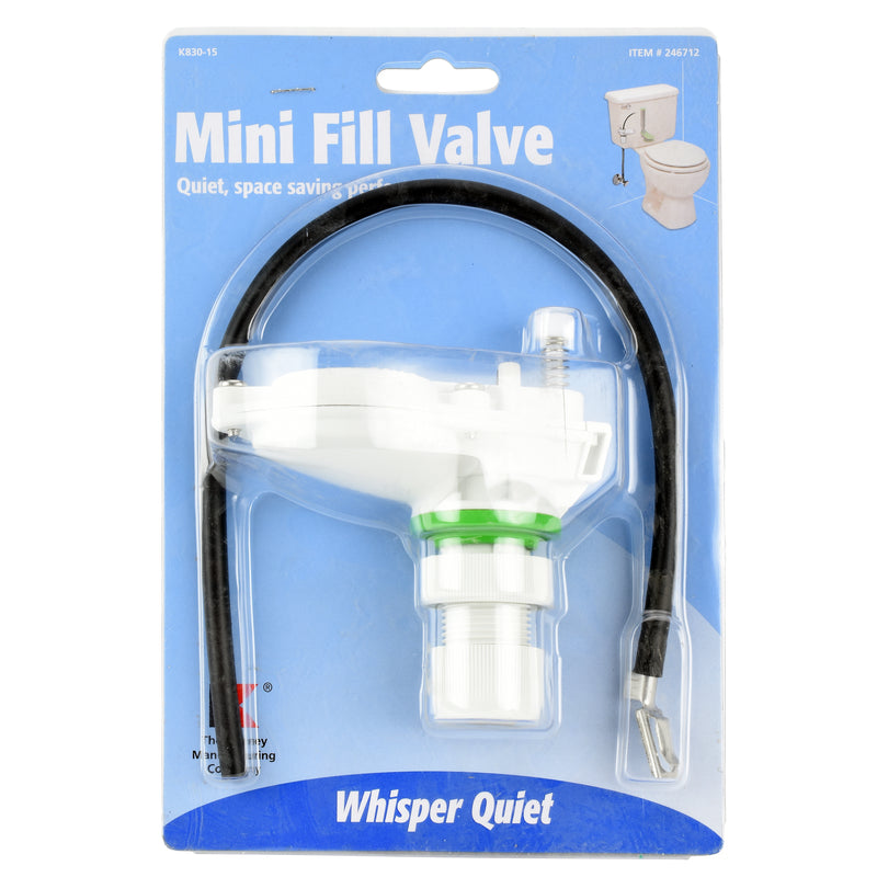 Plumb Pak, White Keeney K830-15 Toilet Fill Valve Mini Pilot Anti-Siphon, Pack of 1