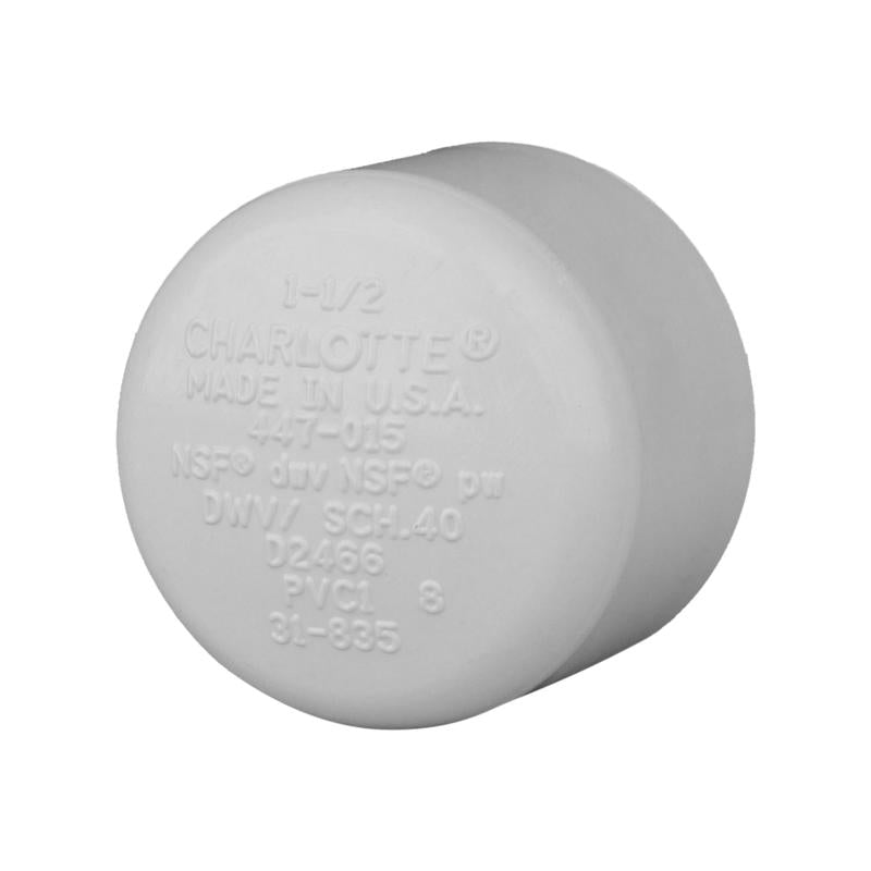 Charlotte Pipe Cap 1.5" PVC Schedule 40