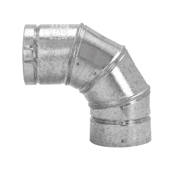 Selkirk 3 in. Dia. x 3 in. Dia. Adjustable 90 deg. Aluminum Stove Pipe Elbow 183230