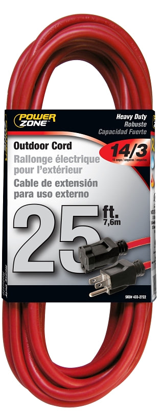 Cord Ext 14/3x25ft Blu/Yel Stp