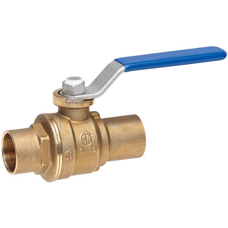 Homewerks 116-4-12-12 No-Lead Full Port Ball Valve with 1/4-Turn, x Solder, Brass, 1/2-Inch, 0.5-Inch, No Color