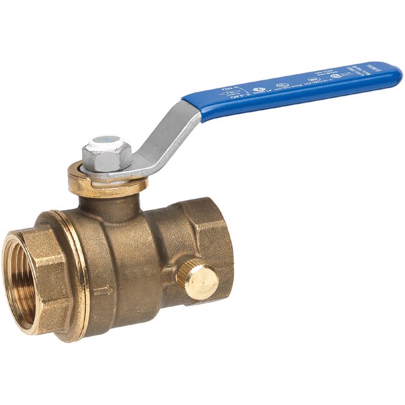 Southland 107-753NL Ball Valve, 1/2 in Connection, FPT x FPT, 500 psi Pressure, Brass Body