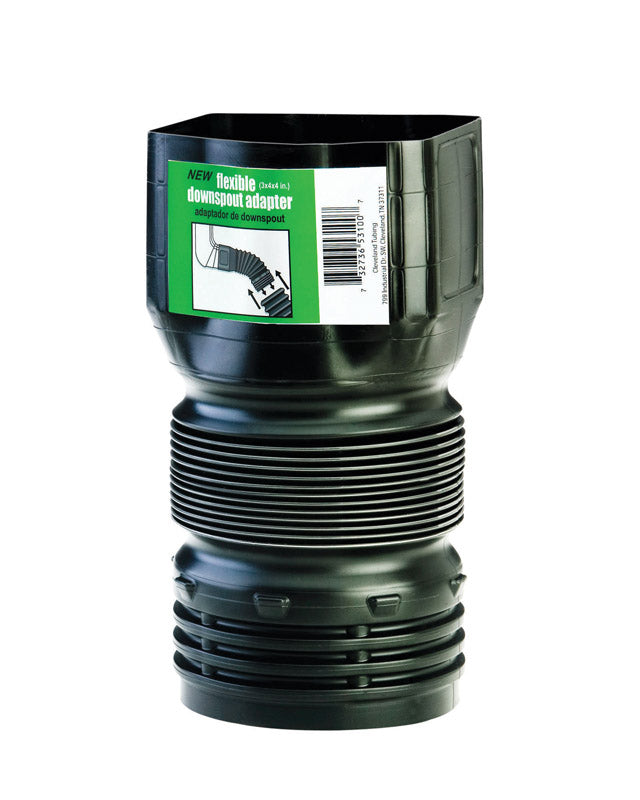 Flex-Drain 3 in. Snap x 4 in. Dia. Snap Downspout Adapter