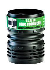 Flex-Drain ADP53302 I.D. to 4-Inch I.D. Pipe Connector, Landscaping Drain Pipe Adapter,black