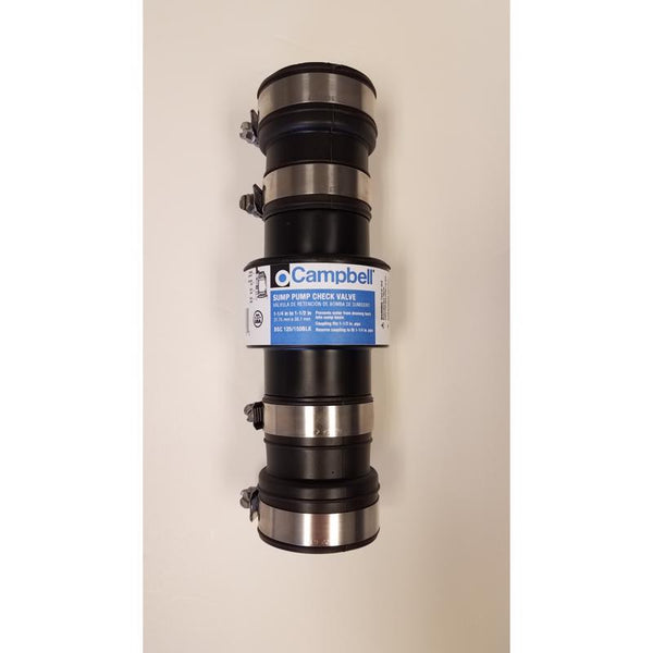 Campbell 1-1/2 in. D X 1-1/4 in. D Plastic Swing Check Valve Bsc 125/150BLK
