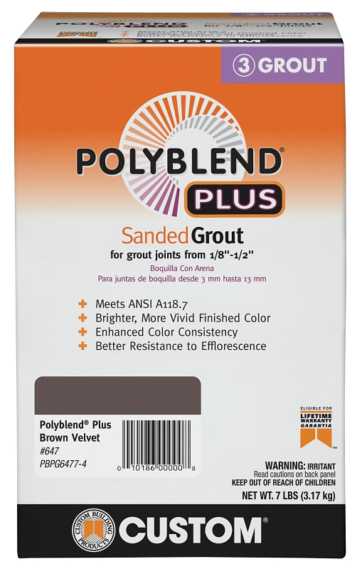 7LB BRN Velv Sand Grout -PBPG6477-4