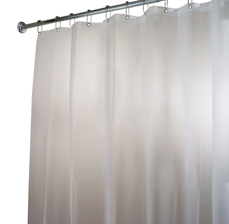 InterDesign 96-Inch EVA Extra Long Shower Liner, Clear Frost