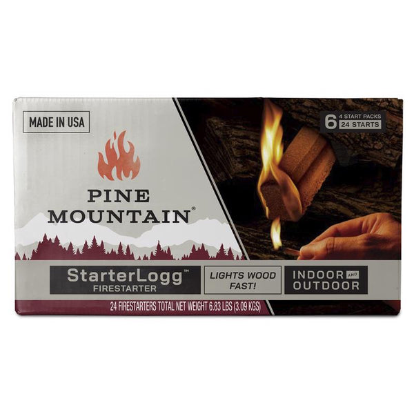 Pine Mountain StarterLogg Select-A-Size Firestarting Blocks, 24 Starts Firestarter Wood Fire Log for Campfire, Fireplace, Wood Stove, Fire Pit, Indoor & Outdoor Use, Red 514-158-810