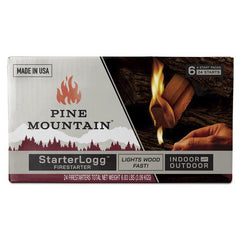 Pine Mountain StarterLogg Select-A-Size Firestarting Blocks, 24 Starts Firestarter Wood Fire Log for Campfire, Fireplace, Wood Stove, Fire Pit, Indoor & Outdoor Use, Red 514-158-810