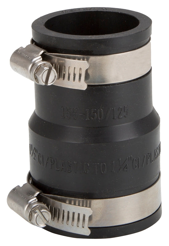 WORLDWIDE SOURCING FC56-15125 Flexible Pipe Coupling, 1-1/2 X 1-1/4 quot quot