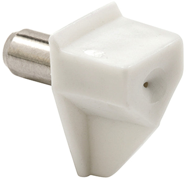 Prime Line U10161 5mm 15 Lb Capacity White Plastic Shelf Support Peg 8 Pack 698-9735