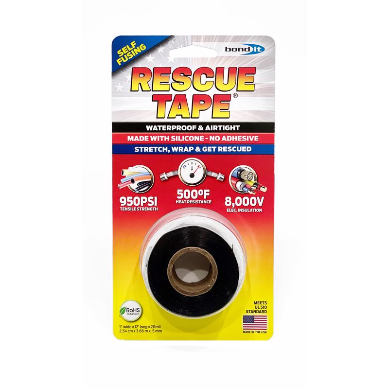 Rescue Tape RT1000201201USCO Black Clamshell