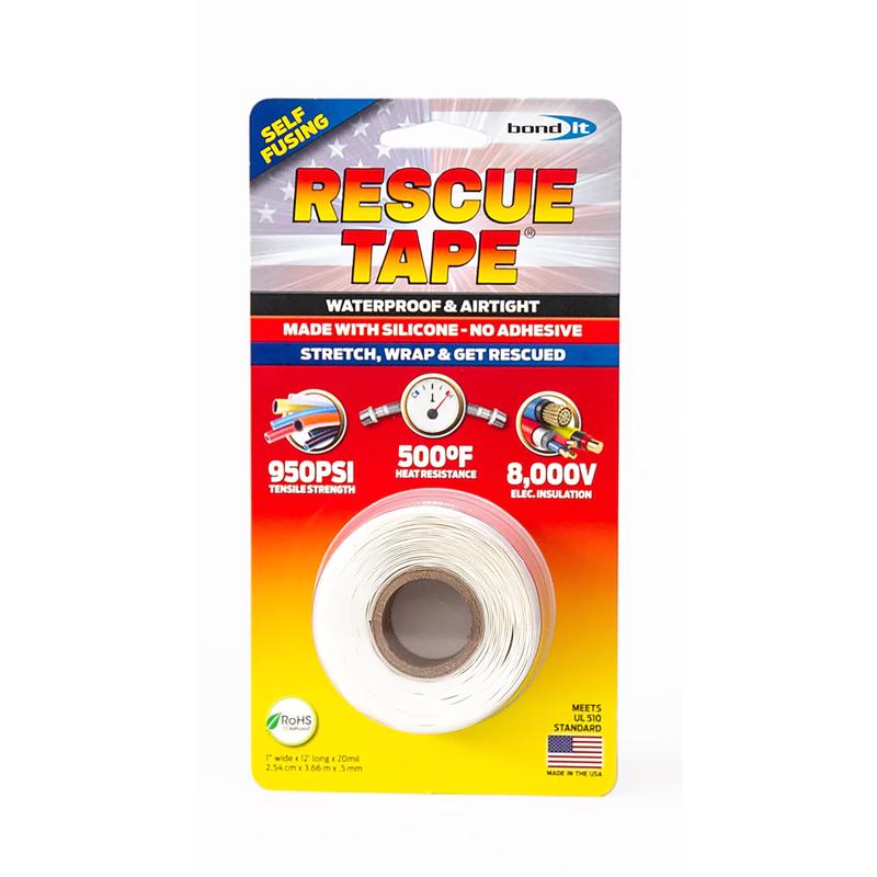 Rescue Tape RT1000201203USCO White Clamshell
