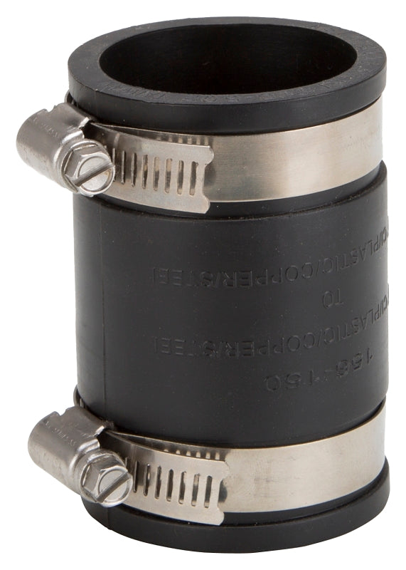 WORLDWIDE SOURCING FC56-1515 Flexible Pipe Coupling, 1-1/2 In, 1-1/2&quot x 1-1/2&quot