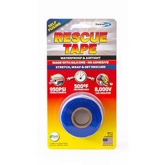 Rescue Tape | Self-Fusing Silicone Tape | Emergency Pipe & Plumbing Repair | DIY Repairs | Seal Radiator Hose Leaks | Wrap Electrical Wires | Used by US Military | 1" X 12' | Silicone Rubber | Blue RT12012BBU