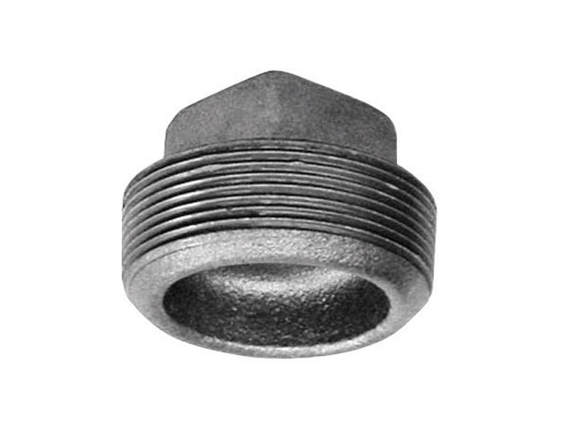 Anvil 8700159455, Malleable Iron Pipe Fitting, Square Head Plug, 1-1/2" NPT Male, Black Finish