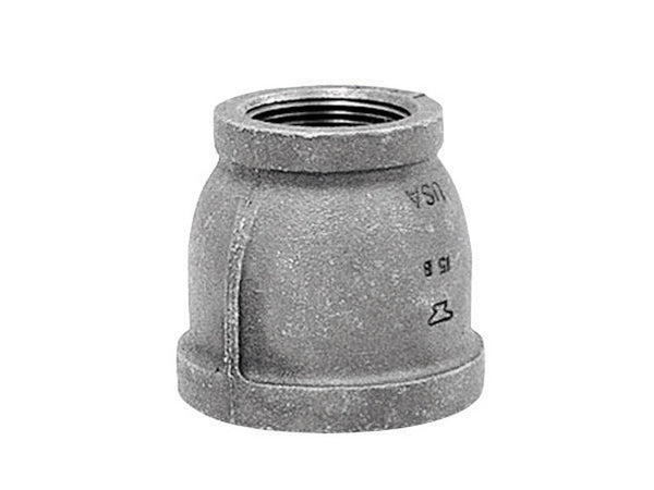 Anvil 8700134003, Malleable Iron Pipe Fitting, Reducer Coupling, 1/2'' x 3/8'' NPT Female, Black Finish