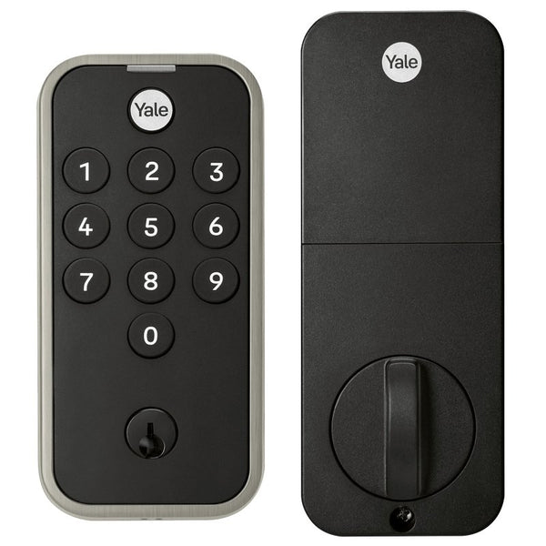 Yale Code Keypad Deadbolt for Keyless Front Door Entry, Satin Nickel YED210-NR-619