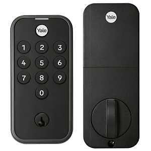 Yale Black Suede Code Keypad Deadbolt Front Door Lock for Keyless Entry, YED210-NR-BSP