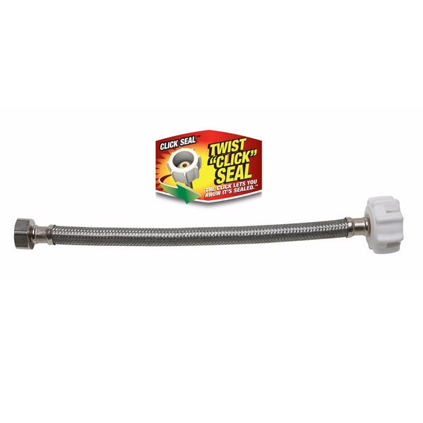 Fluidmaster B1T20CS 20" X 3/8" X 7/8" Braided Stainless Steel Toilet Connector