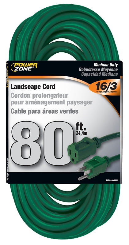Lawn and Garden Cord 80ft 16/3 SJTW 10 amp 125 volt 3 conductor
