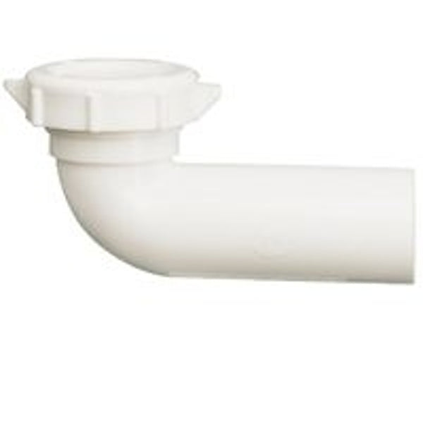 Plumb Pak PP855-79 Elbow with Nut, for Use with Waste King Disposers, 9" x 2.3", White