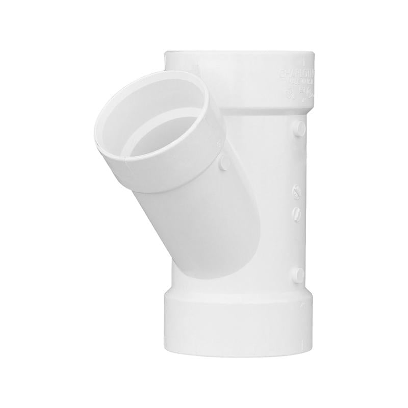 Charlotte+Pipe++Schedule+40++4+in.+Hub+++x+4+in.+Dia.+Hub++PVC++Reducing+Wye