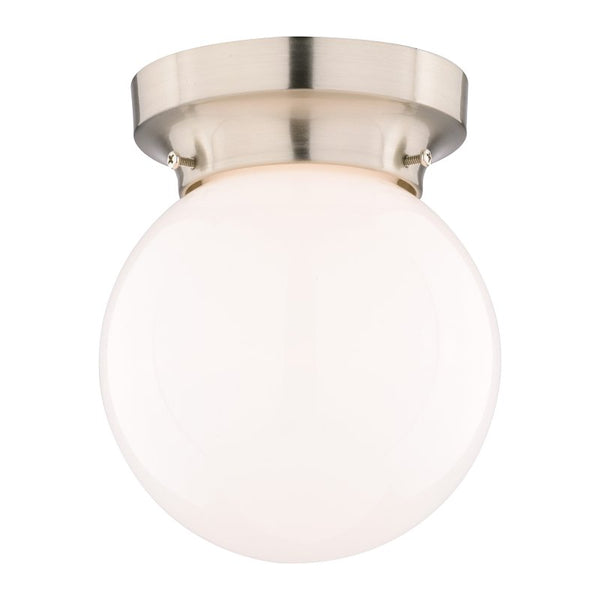 Boston Harbor F3BB01-3375-BN 4448577 Dimmable Ceiling Light Fixture, (1) 60/13 W Medium A19/Cfl Lamp, Brushed Nickel, Clear