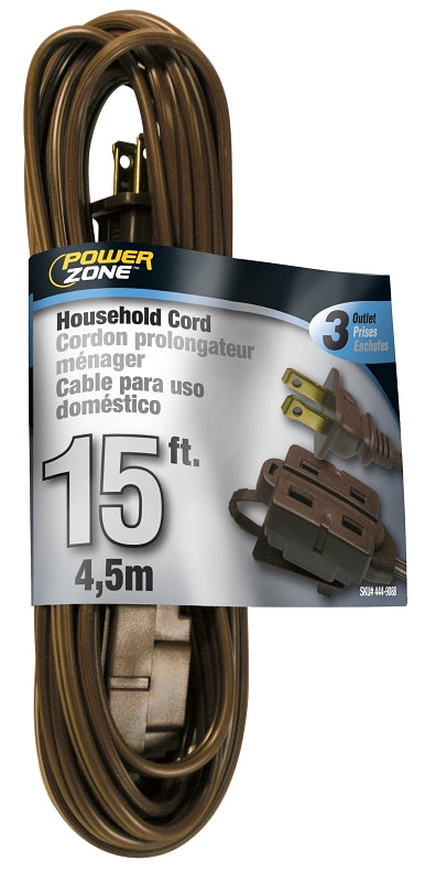 Ext Cord 16/2 Spt-2 Brown 15Ft,