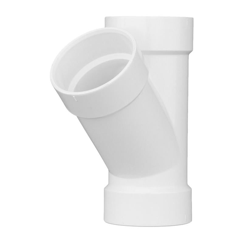 Charlotte Pipe Wye PVC Dwv 4" 45 Deg. Schedule 40