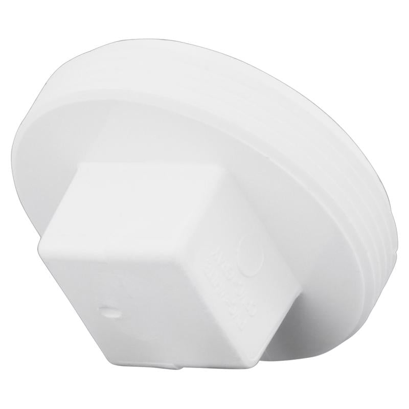 Charlotte Pipe Schedule 40 4 in. MPT x 4 in. Dia. MPT PVC Clean-Out Plug