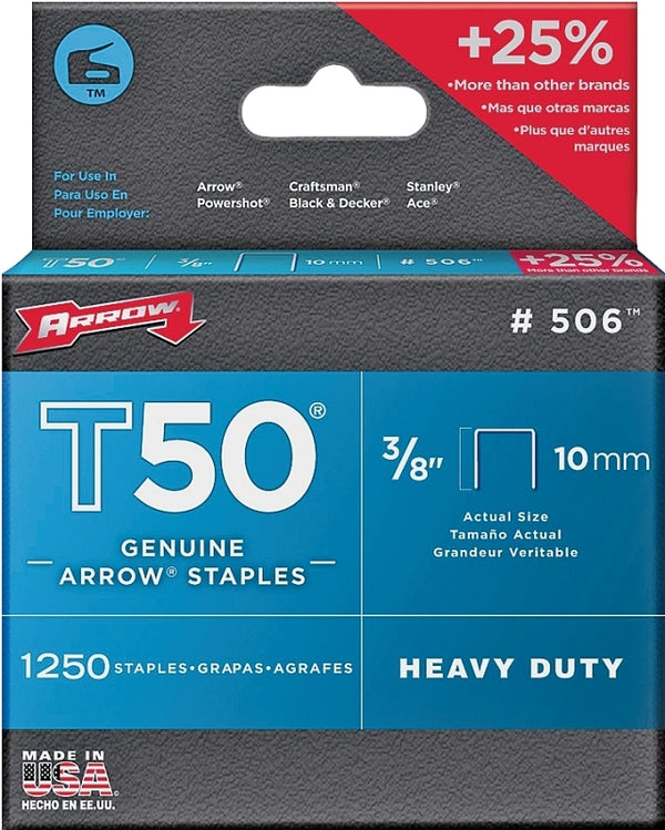 Arrow Fastener 50624SPTP 3/8" T50 Staples