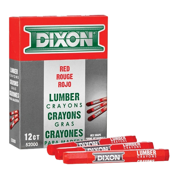 Dixon Ticonderoga Crayon Lumber Extruded RED 52000
