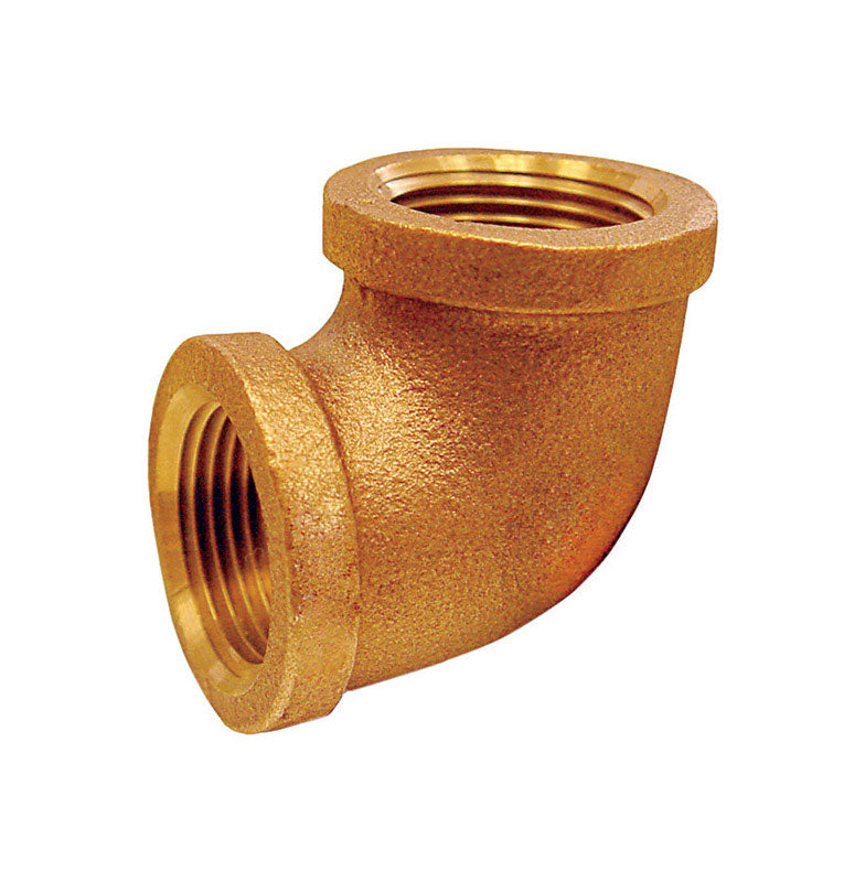 JMF 3/8 in. Dia. x 3/8 in. Dia. FPT to FPT to Threaded Red Brass Elbow