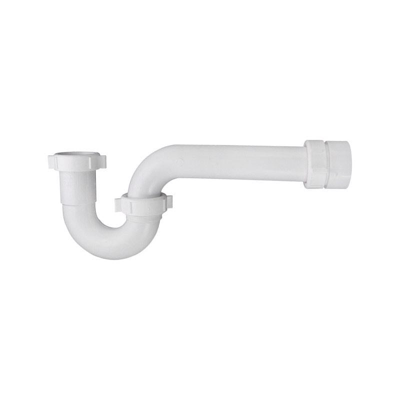 Keeney 400PVCK PVC P-Trap Pipe Kit with Reducing Washer and Adapter, 1-1/2-Inch or 1-1/4-Inch x 1-1/2-Inch, White