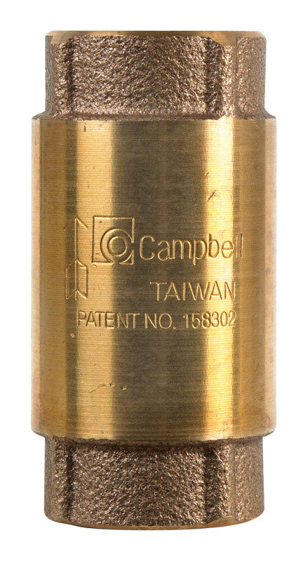 Campbell 3/4 in. FIP X 3/4 in. FIP Red Brass Spring Check Valve