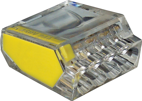 Gardner Bender 10-PC4 Push Connector 4 Wire, 100 Pack, Yellow