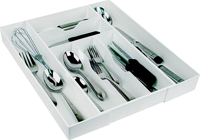 Dial Industries, Inc. Expand-A-Drawer Silverware, Utensil and Cutlery Drawer Organizer Tray